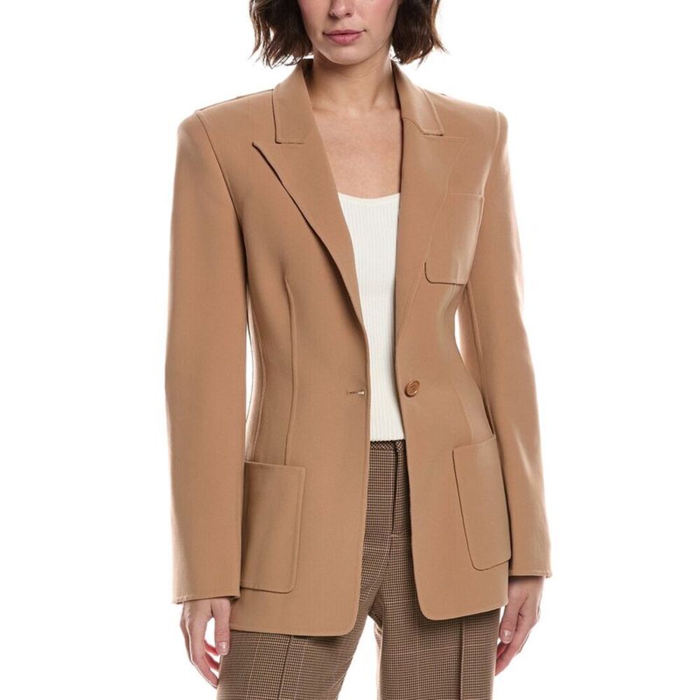 Michael Kors Collection Womens  Barathea Wool-Blend Jacket